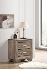 Kauffman 2-Drawer Nightstand Washed Taupe from Coaster - Luna Furniture