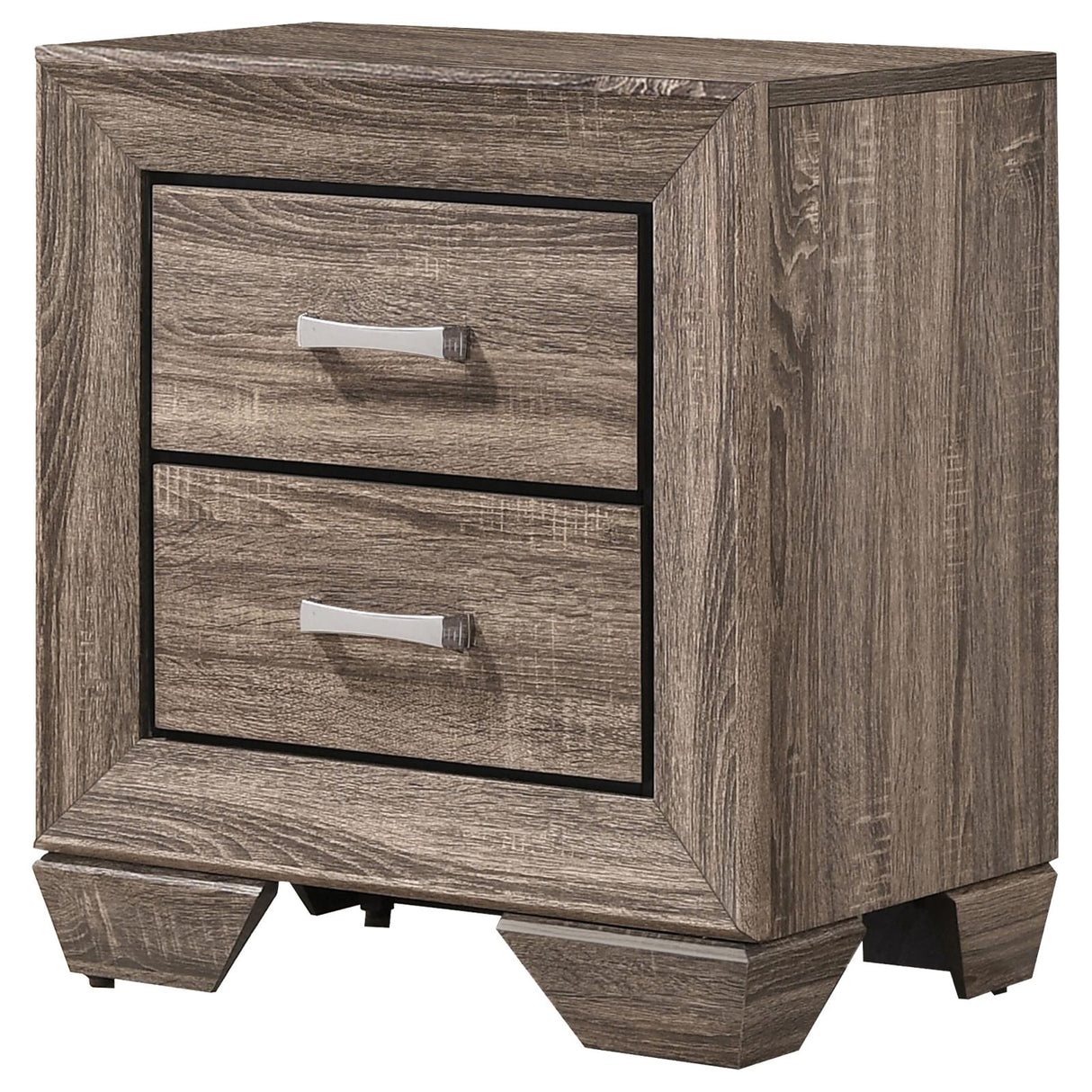 Kauffman 2-Drawer Nightstand Washed Taupe from Coaster - Luna Furniture