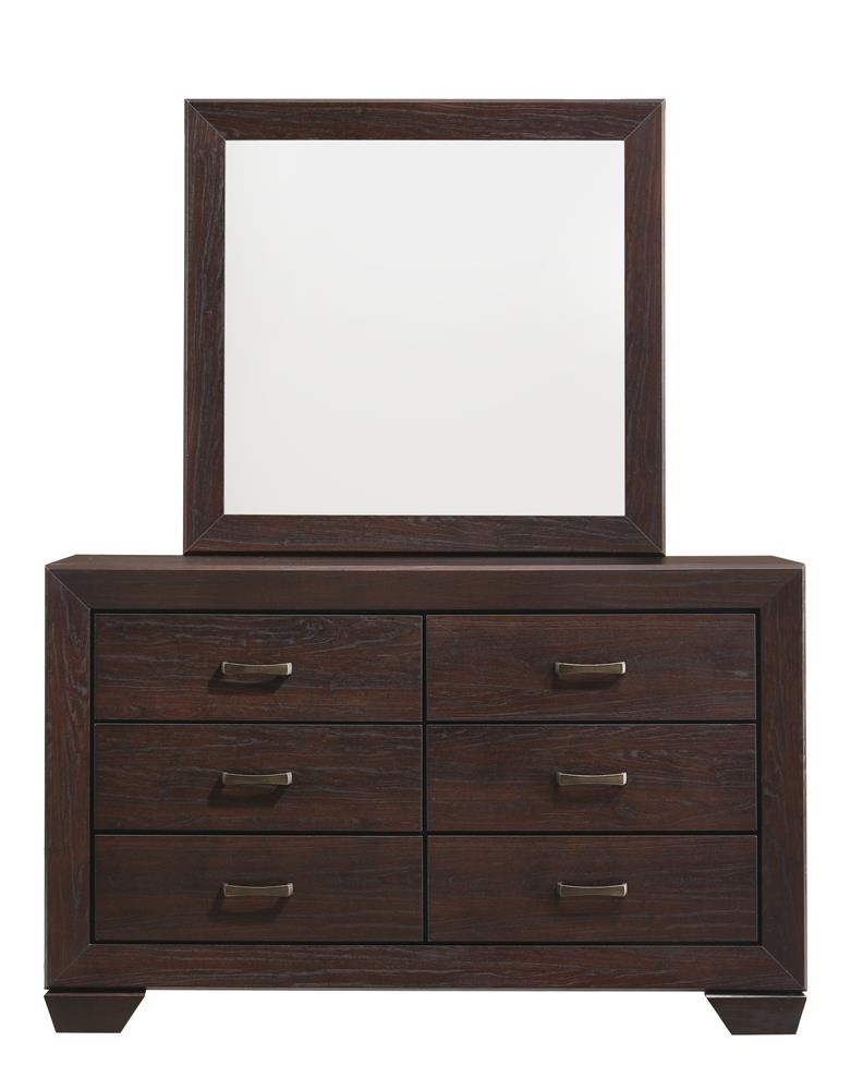 Kauffman Dark Cocoa Rectangular Mirror from Coaster - Luna Furniture