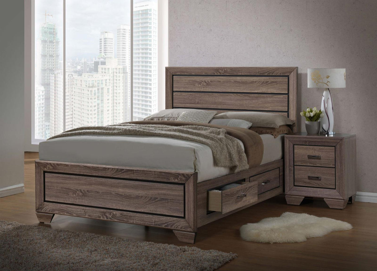 Kauffman 4-Piece Storage Eastern King Bedroom Set with High Straight Headboard from Coaster - Luna Furniture