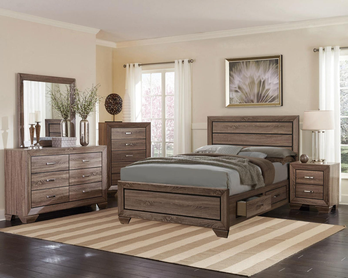 Kauffman 5-Piece Storage Eastern King Bedroom Set with High Straight Headboard from Coaster - Luna Furniture