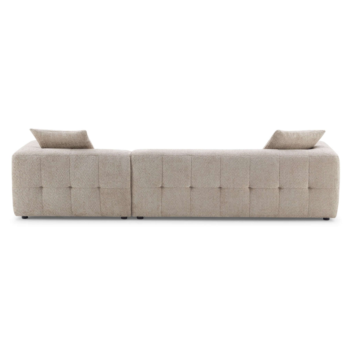 Kaynes Mid-Century Modern Boucle Sectional Sofa Left Sectional / Ivory - AFC01961 - Luna Furniture