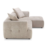 Kaynes Mid-Century Modern Boucle Sectional Sofa Left Sectional / Ivory - AFC01961 - Luna Furniture