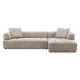 Kaynes Mid-Century Modern Boucle Sectional Sofa Left Sectional / Mocha - AFC01962 - Luna Furniture