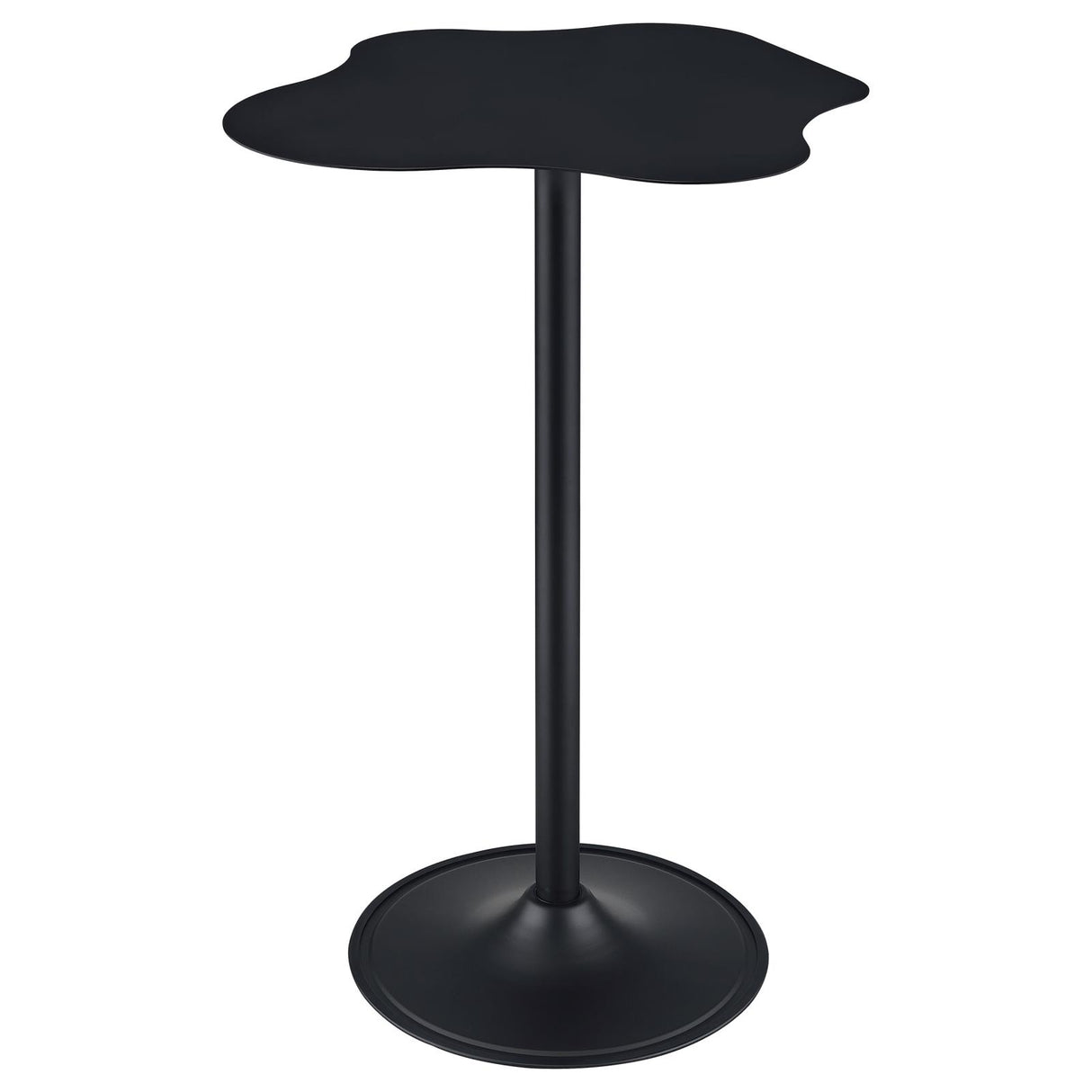 Keanu Pedestal Cloud-Shaped Top Bar Table Black - 182230 - Luna Furniture