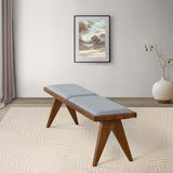 Keira Bench (Grey Fabric) - AFC01974 - Luna Furniture