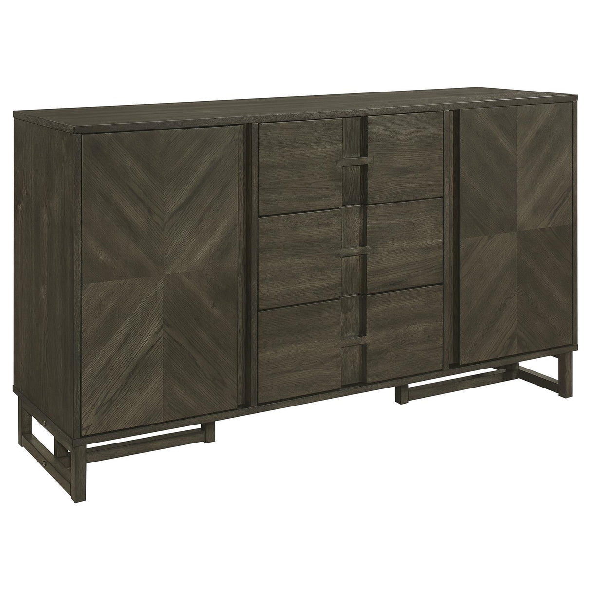 Kelly 3-drawer Storage Dining Sideboard Server Dark Grey from Coaster - Luna Furniture