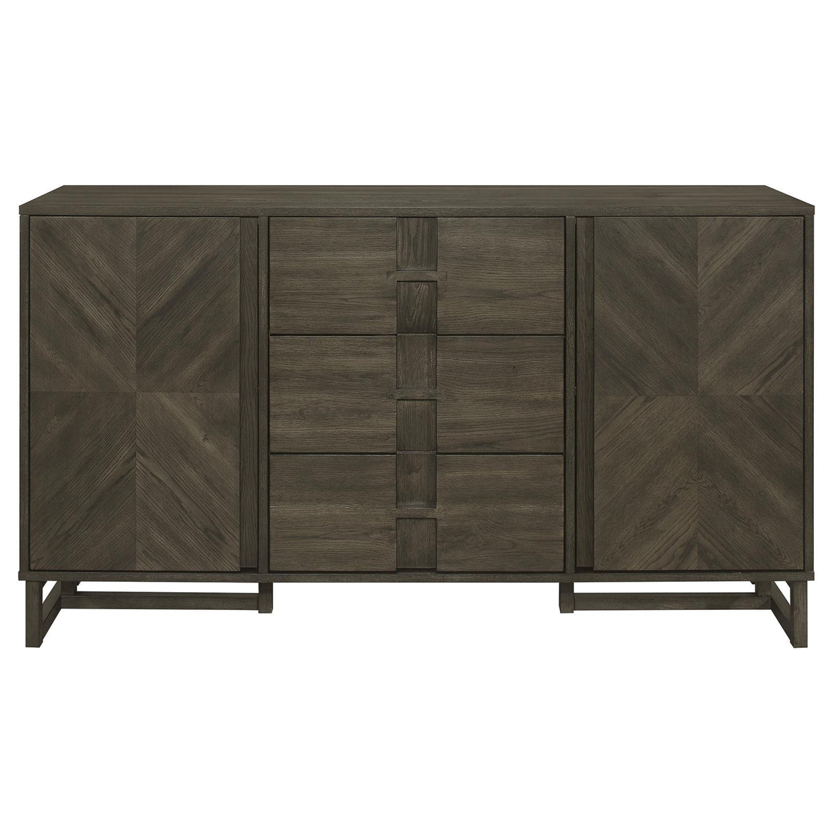 Kelly 3-drawer Storage Dining Sideboard Server Dark Grey from Coaster - Luna Furniture