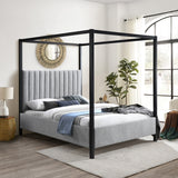 Kelly Full Bed (3 Boxes) Grey from Meridian - Luna Furniture