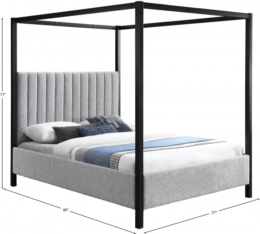 Kelly Full Bed (3 Boxes) Grey from Meridian - Luna Furniture