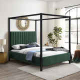 Kelly King Bed (3 Boxes) Green from Meridian - Luna Furniture