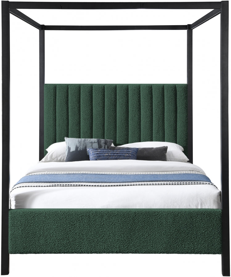 Kelly King Bed (3 Boxes) Green from Meridian - Luna Furniture