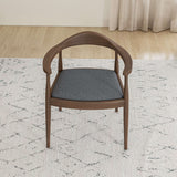 Kelly Mid-Century Modern Dining Chair Grey Fabric - AFC00045 - Luna Furniture