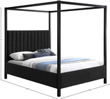 Kelly Queen Bed (3 Boxes) Black from Meridian - Luna Furniture