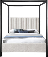 Kelly Queen Bed (3 Boxes) Cream from Meridian - Luna Furniture