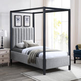 Kelly Twin Bed (3 Boxes) Grey from Meridian - Luna Furniture