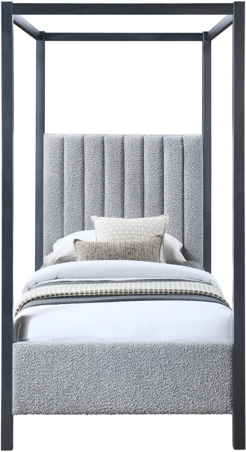 Kelly Twin Bed (3 Boxes) Grey from Meridian - Luna Furniture