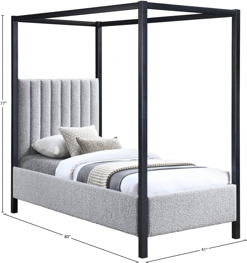 Kelly Twin Bed (3 Boxes) Grey from Meridian - Luna Furniture