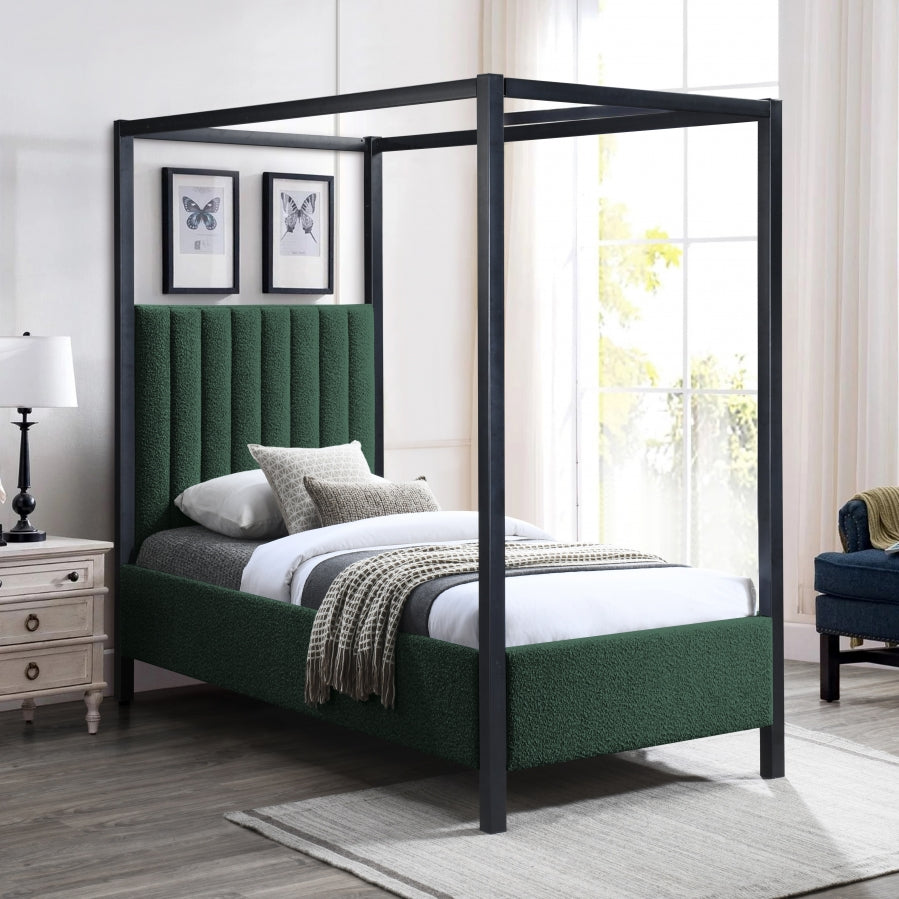 Kelly Twin Twin Bed (3 Boxes) Green from Meridian - Luna Furniture