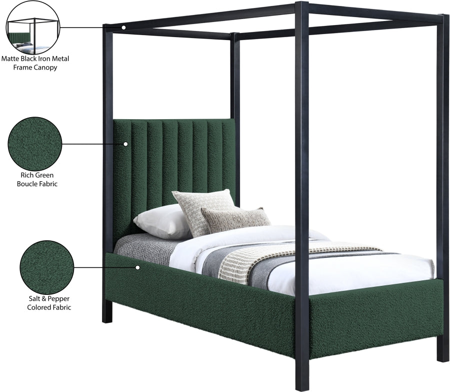 Kelly Twin Twin Bed (3 Boxes) Green from Meridian - Luna Furniture