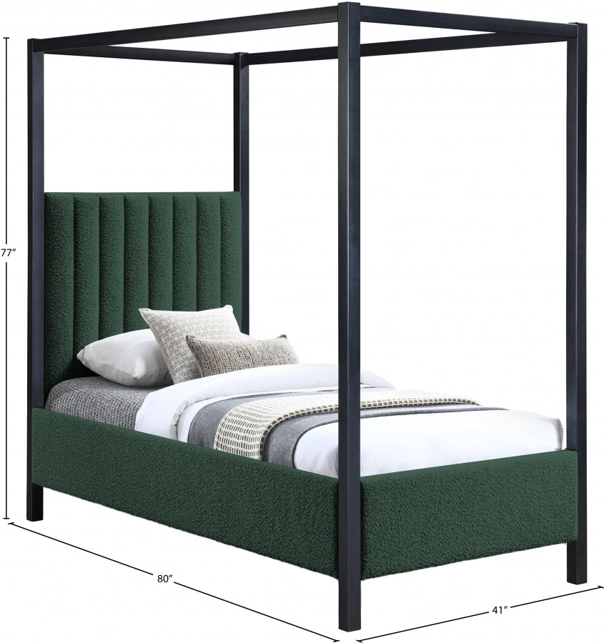 Kelly Twin Twin Bed (3 Boxes) Green from Meridian - Luna Furniture