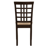 Kelso Cappuccino Lattice Back Dining Chairs, Set of 2 from Coaster - Luna Furniture