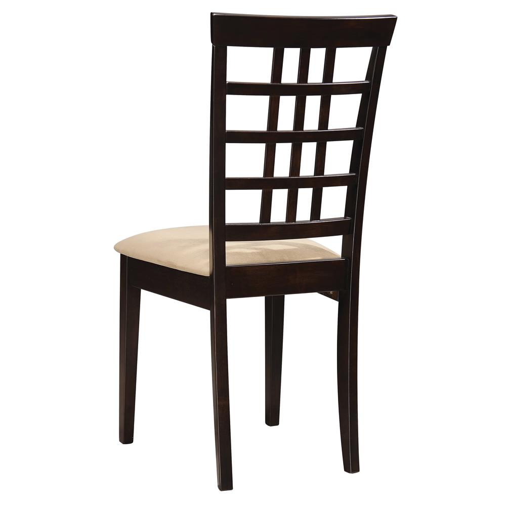 Kelso Cappuccino Lattice Back Dining Chairs, Set of 2 from Coaster - Luna Furniture