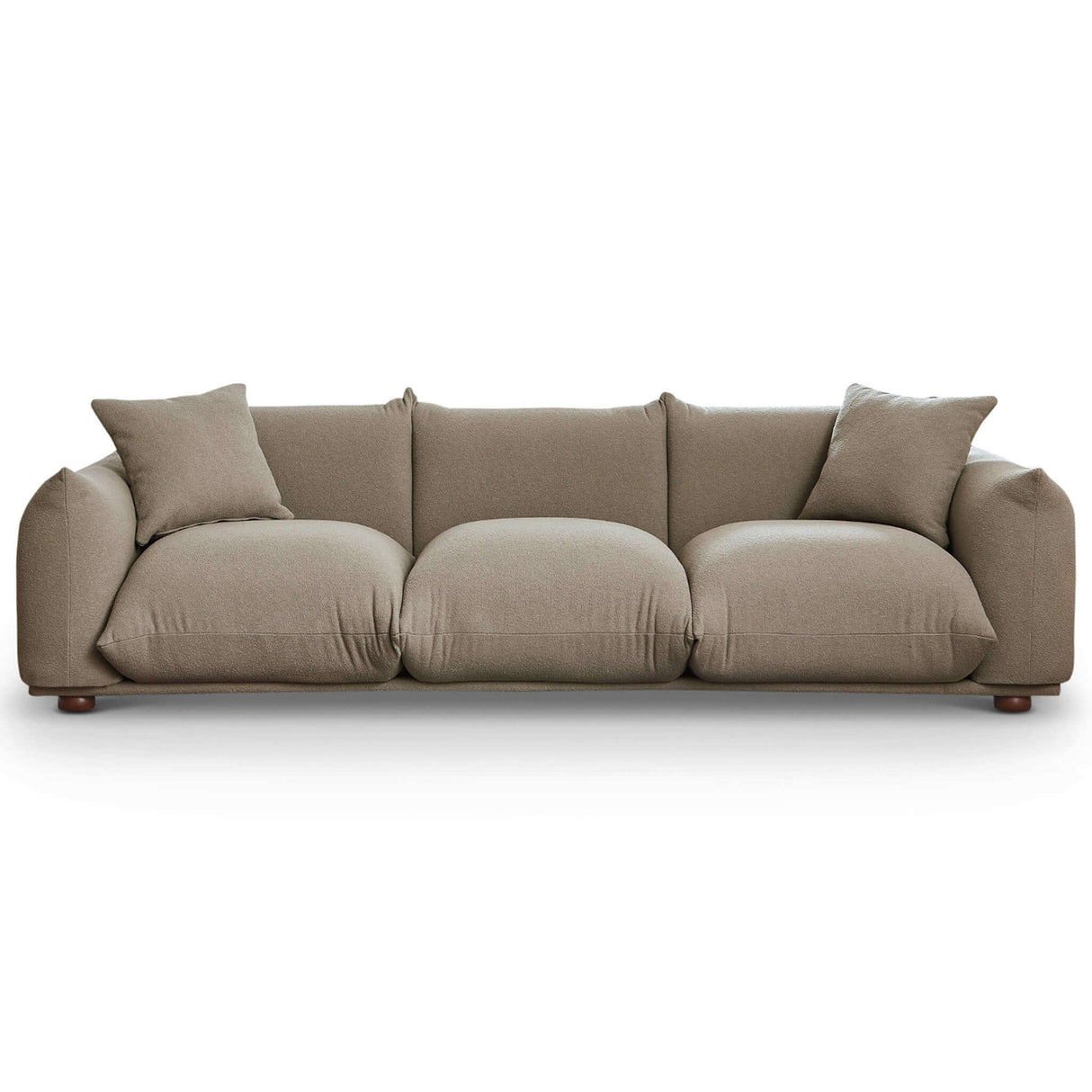 Kely Mid-Century Modern 100'' Boucle Upholstered Sofa Cream - AFC01958 - Luna Furniture