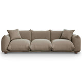 Kely Mid-Century Modern 100'' Boucle Upholstered Sofa Cream - AFC01958 - Luna Furniture