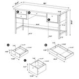 Kemper Salvaged Cabin 4-Drawer Writing Desk from Coaster - Luna Furniture