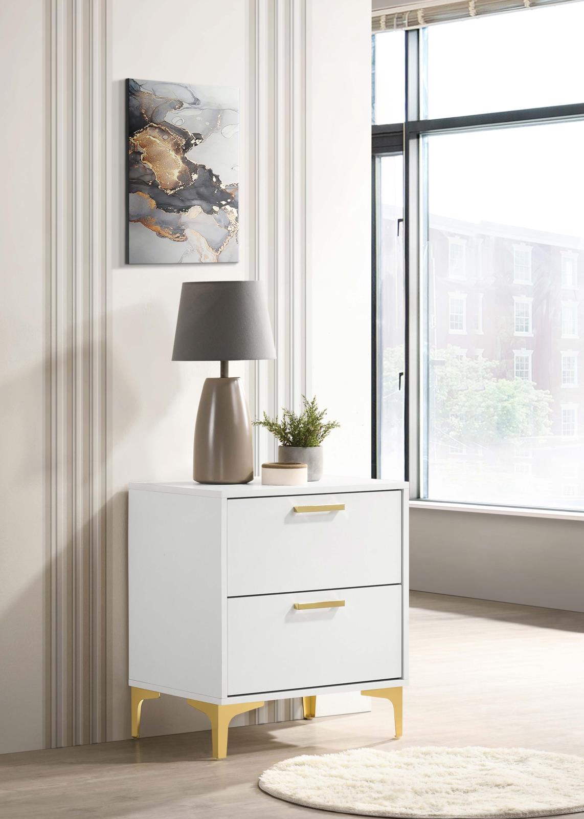 Kendall 2-drawer Nightstand White - 224402 - Luna Furniture