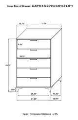 Kendall 5-piece Eastern King Bedroom Set White - 224401KE-S5 - Luna Furniture