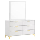 Kendall 6-drawer Dresser with Mirror White from Coaster - Luna Furniture