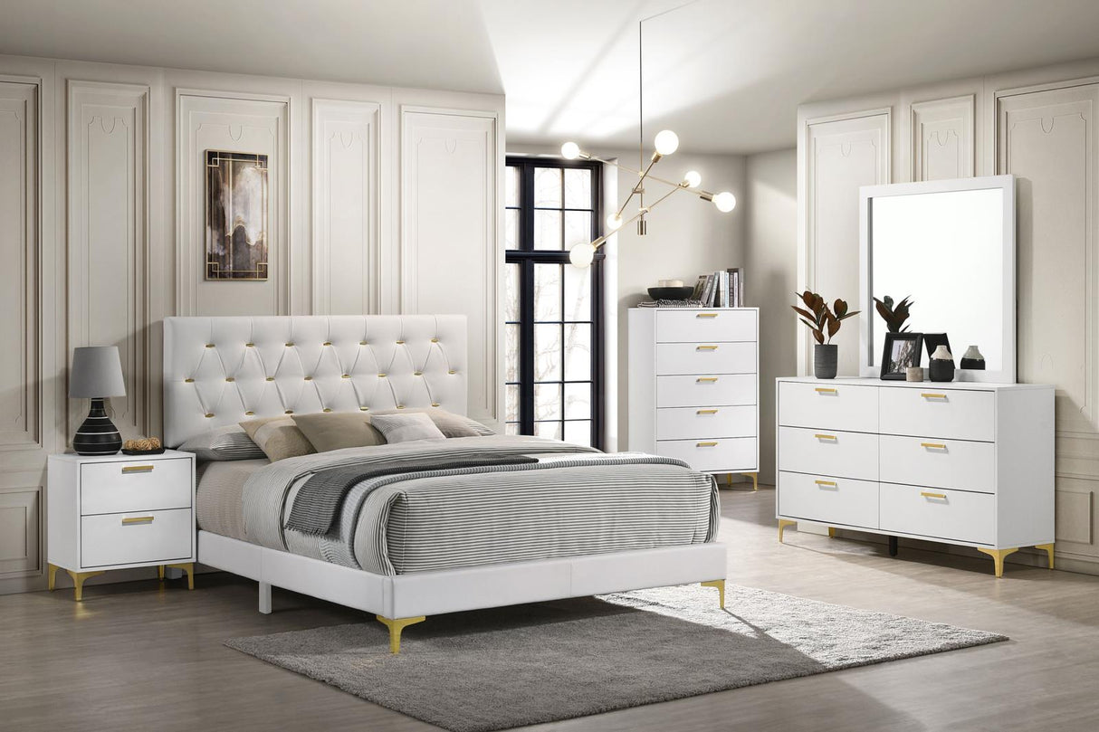 Kendall 6-drawer Dresser with Mirror White from Coaster - Luna Furniture