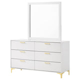 Kendall 6-drawer Dresser with Mirror White from Coaster - Luna Furniture