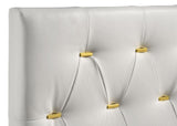 Kendall Tufted Upholstered Panel Eastern King Bed White - 224401KE - Luna Furniture