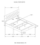 Kendall Tufted Upholstered Panel Eastern King Bed White - 224401KE - Luna Furniture