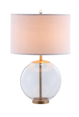 Kenny Drum Shade Table Lamp with Glass Base White from Coaster - Luna Furniture