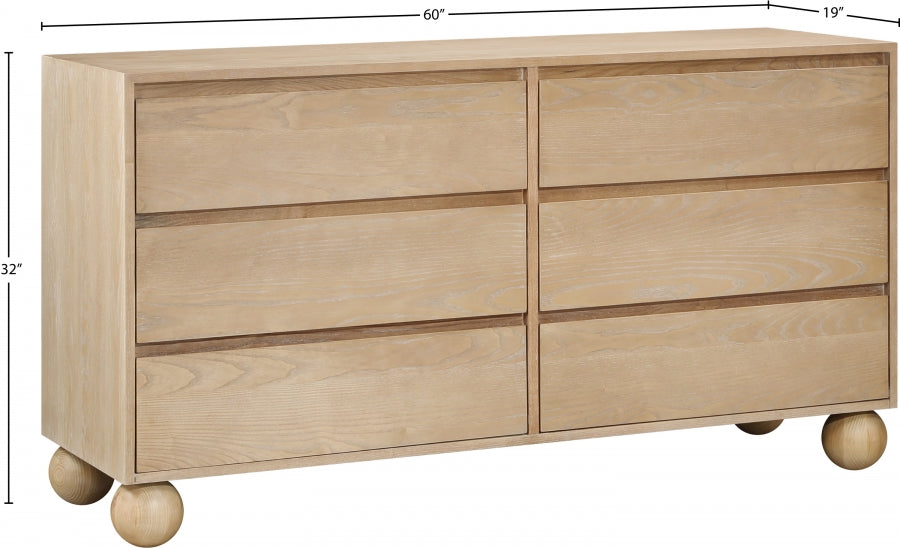 Kent Dresser Natural from Meridian - Luna Furniture