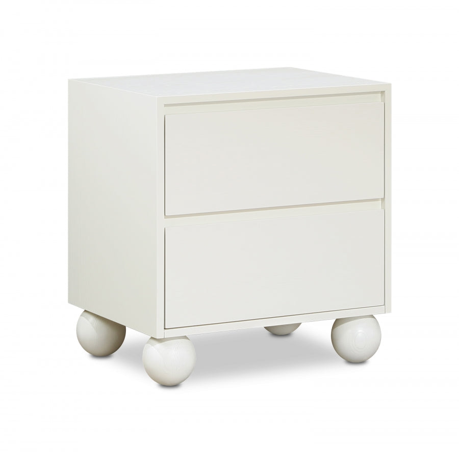 Kent Nightstand Cream from Meridian - Luna Furniture