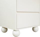 Kent Nightstand Cream from Meridian - Luna Furniture