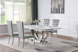 Kerwin Gray/Chrome 5-Piece Dining Set from Coaster - Luna Furniture