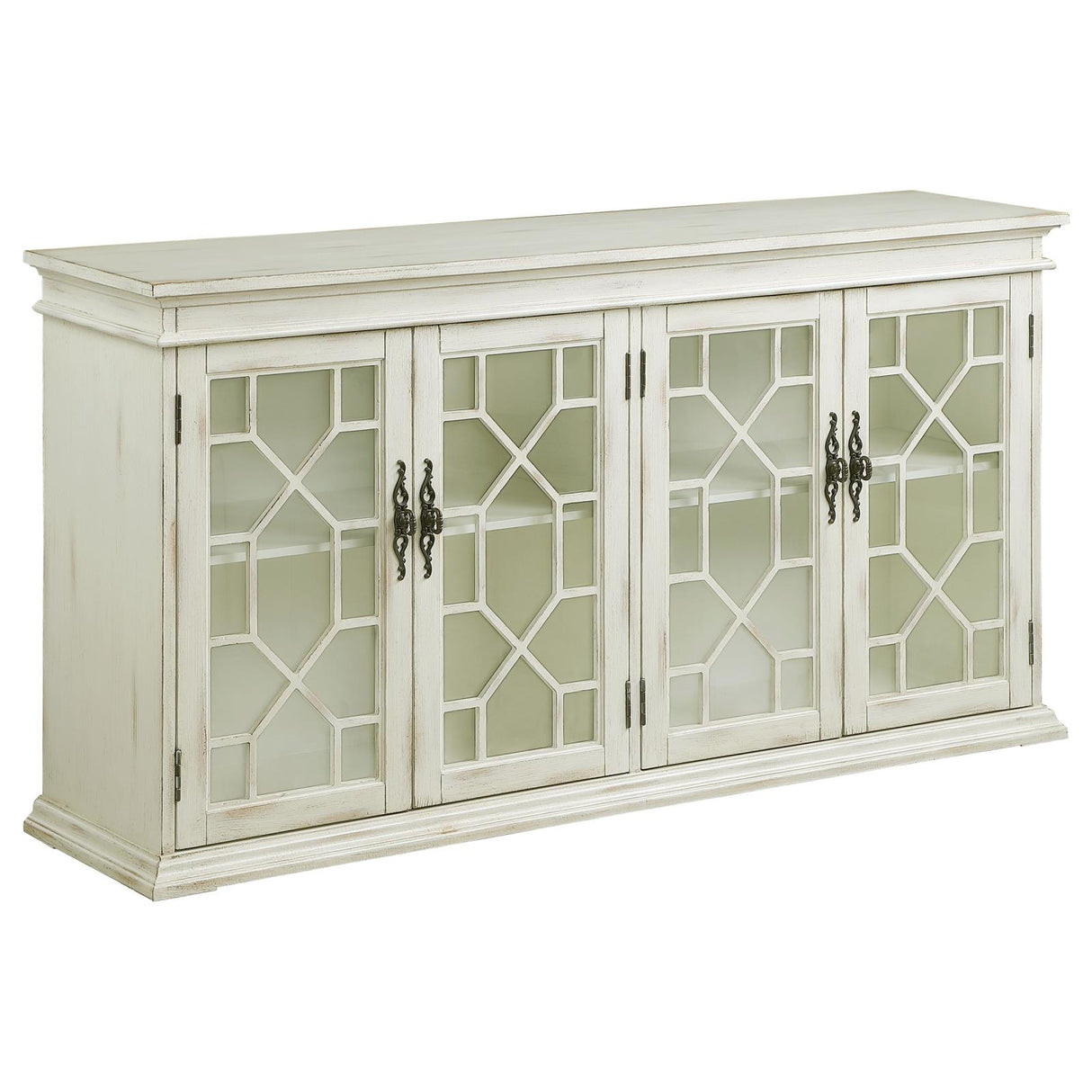 Kiara White 4-Door Accent Cabinet with Adjustable Shelves from Coaster - Luna Furniture