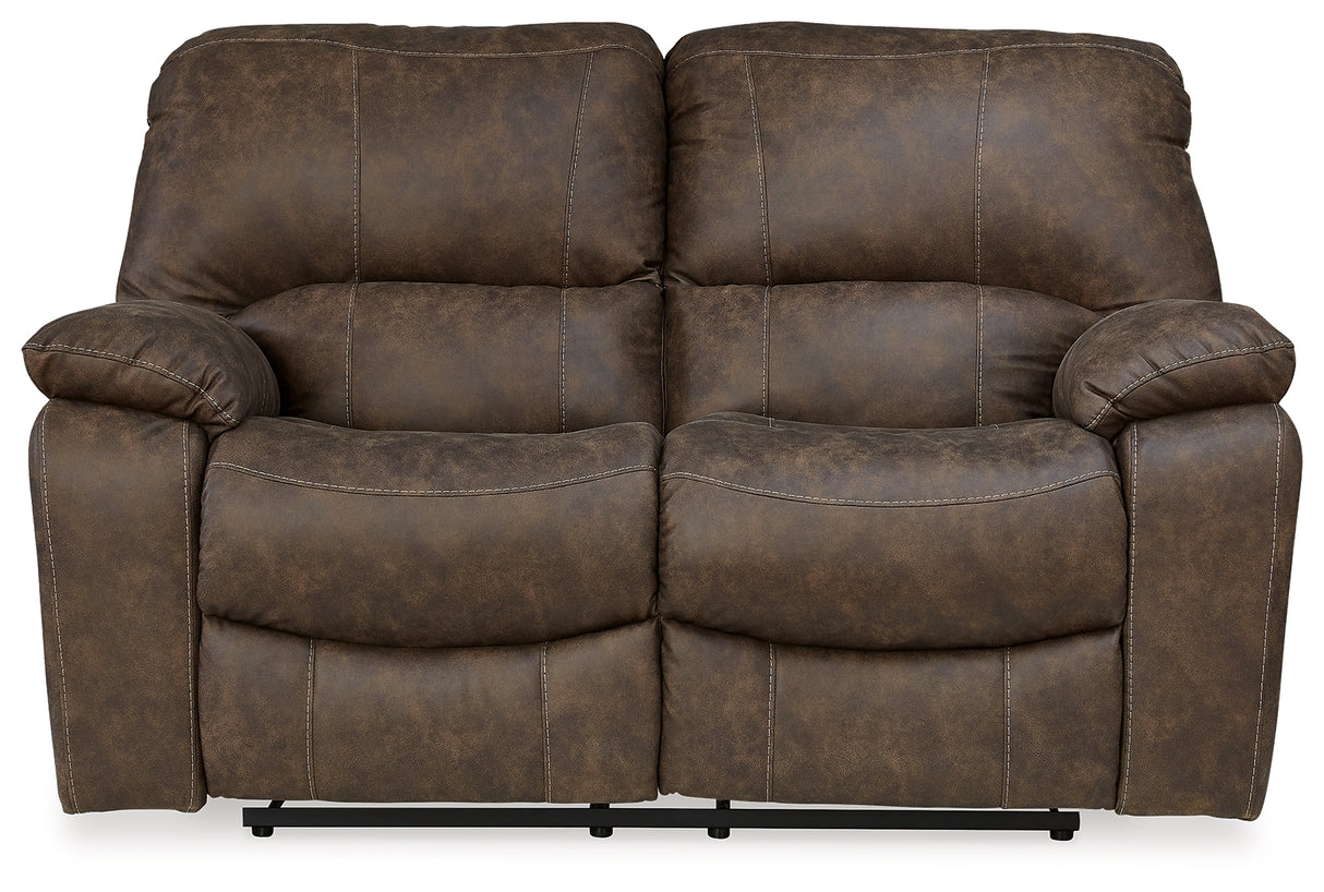 Kilmartin Chocolate Reclining Loveseat - 4240486 - Luna Furniture