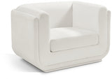 Kimora Linen Textured Fabric Chair Cream from Meridian - Luna Furniture