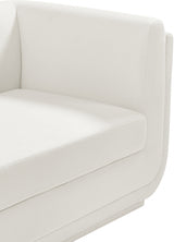 Kimora Linen Textured Fabric Chair Cream from Meridian - Luna Furniture