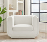 Kimora Linen Textured Fabric Chair Cream from Meridian - Luna Furniture