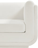 Kimora Linen Textured Fabric Chair Cream from Meridian - Luna Furniture