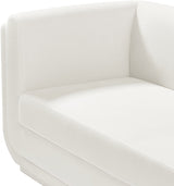 Kimora Linen Textured Fabric Chair Cream from Meridian - Luna Furniture