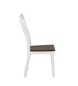 Kingman Slat Back Dining Chairs Espresso and White (Set of 2) - 109542 - Luna Furniture